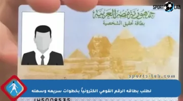 لطلب بطاقة الرقم القومي إلكترونياً بخطوات سريعة وسهلة